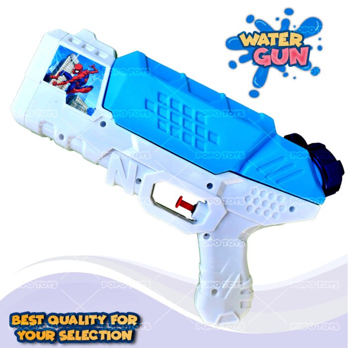 PoPo Toys High Pressure Glock Holi Pichkari Electric Water Gun | Automatic Squirt Gun with Range 30-35 Feet - Aqua Blue  | Static Magzine - Image 2