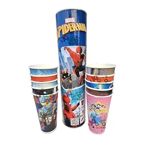 PoPo Toys Holi Magic Glass | Captain America | Includes 10 Pc Magic Color Glass | All Different Characters |Covert Normal Water into Food Grade Colourful Water in Second