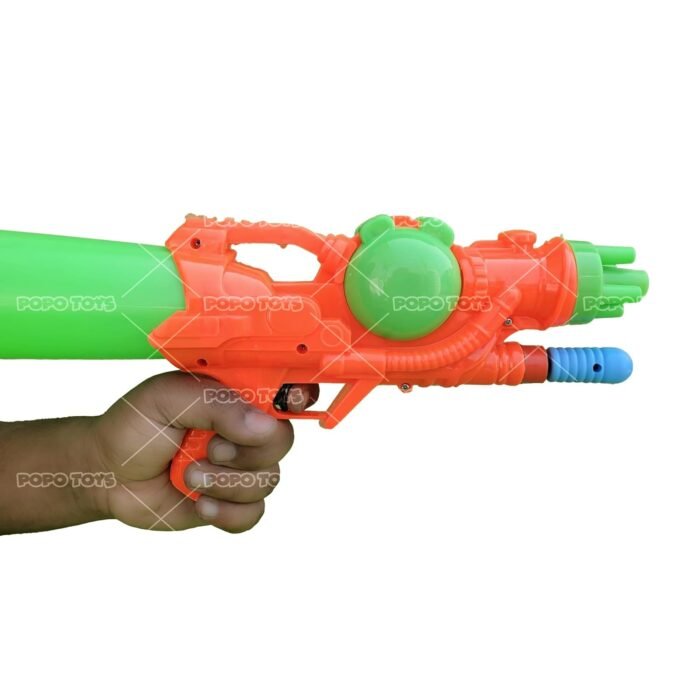 PoPo Toys Holi Pull - n - Pump Rapid Fun Pichkari | with Free Balloons & Gulal | Multicolor | High Pressure Light Weight Cute Astronomic Gun - Image 3