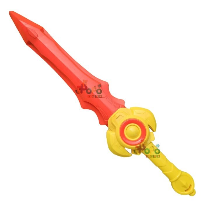 PoPo Toys Holi Pipe Pichkari - DARLING HOLI TALVAAR BAHUBALI| RED/ORANGE | With Free Balloons | Best Festival Gift For Kids