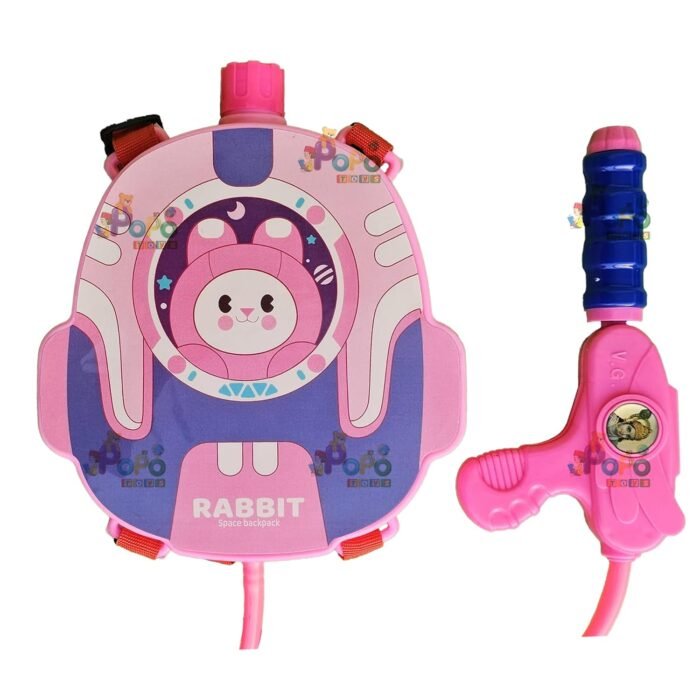 PoPo Toys Holi Pressure Pichkari with RABIT Bag Tank- 2.5 LTR, with Free Balloons, Gulal and Surprise Holi Gift | Multicolor