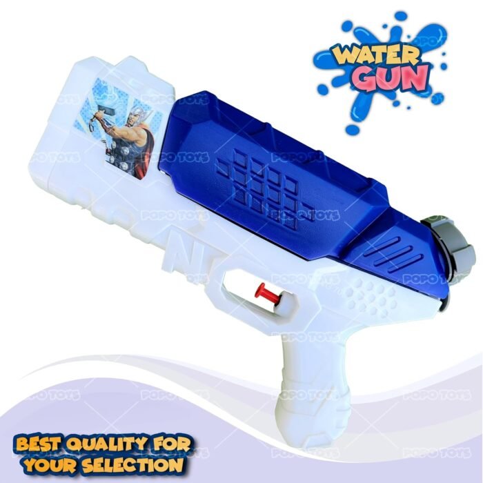 PoPo Toys Holi  Cute HydroFizz Fun Blaster Water Gun | with  Free Balloons | Sky Blue | - Image 7