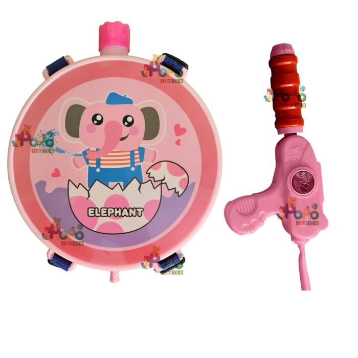 PoPo Toys Holi Pressure Pichkari with ELEPHANT Bag Tank- 2.5 LTR, with Free Balloons, Gulal and Surprise Holi Gift | Multicolor