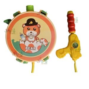 PoPo Toys Holi Pressure Pichkari with BEAR Bag Tank- 2.5 LTR, with Free Balloons, Gulal and Surprise Holi Gift | Multicolor