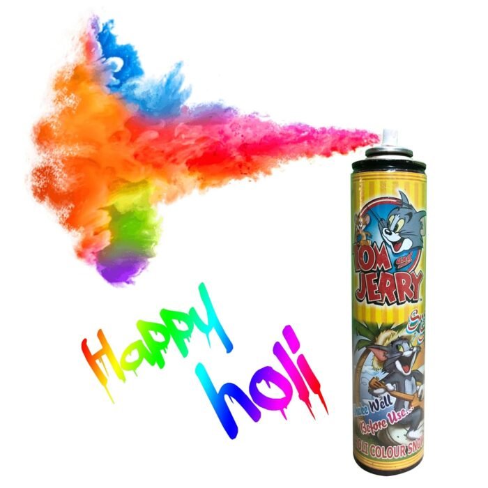 PoPo Toys Holi Tom & Jerry Colour Snow Spray |  | Yellow | Non - Toxic | Eco - Friendly | 450ML | Made in India - Image 3