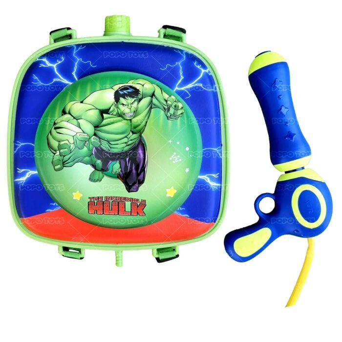 PoPo Toys Holi Pressure Pichkari with  Donut HULK Character Bag Tank- 3 LTR, with Free Balloons, Gulal and Surprise Holi Gift | Multicolor - Image 2