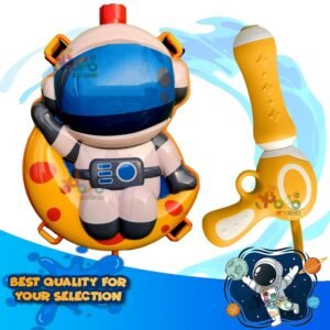 PoPo Toys Holi Pressure Pichkari with ASTRONAUT MOON Bag Tank- 3 LTR, with Free Balloons, Gulal and Surprise Holi Gift | Multicolor