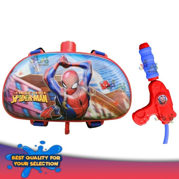PoPo Toys Holi Pressure Pichkari with  SPIDERMAN PENCIL BOX  Character Bag Tank- 2.5 LTR, with Free Balloons, Gulal and Surprise Holi Gift | Multicolor - Image 7